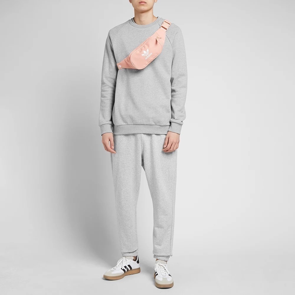 adidas Pink Crossbody Waist Bag with White Logo